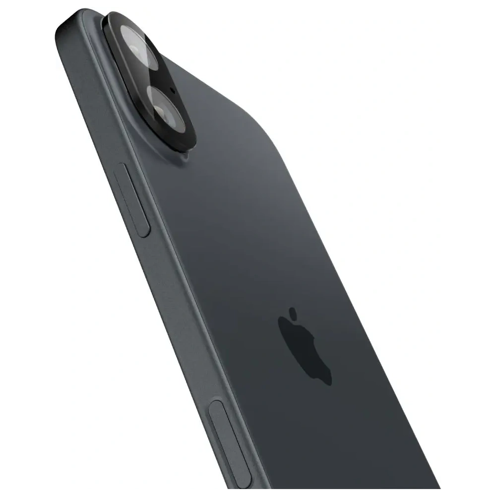 Szkło hartowane na aparat Spigen GLAS.tR Ez Fit Optik Pro Camera Protector Apple iPhone 16 / 16 Plus Black [2 PACK]