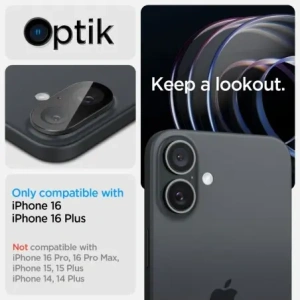 Buy Spigen GLAS.tR Ez Fit Optik Pro Camera Protector Apple iPhone 16 / 16 Plus Black [2 PACK] - SPN16490 - {ean13} - Home Screen Store Europe