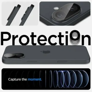 Buy Spigen GLAS.tR Ez Fit Optik Pro Camera Protector Apple iPhone 16 / 16 Plus Black [2 PACK] - SPN16490 - {ean13} - Home Screen Store Europe