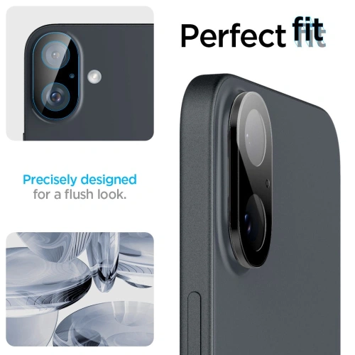 Buy Spigen GLAS.tR Ez Fit Optik Pro Camera Protector Apple iPhone 16 / 16 Plus Black [2 PACK] - SPN16490 - {ean13} - Home Screen Store Europe