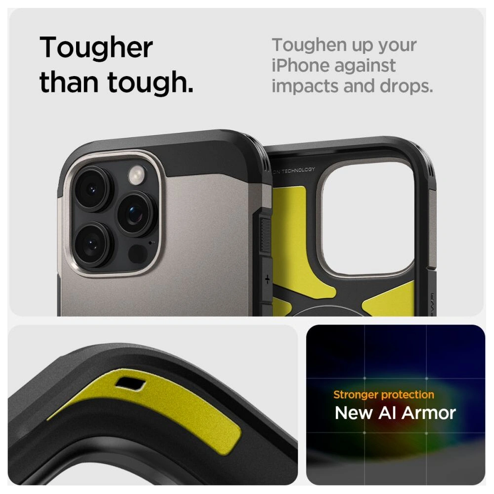 Etui Spigen Tough Armor Mag MagSafe Apple iPhone 16 Pro Max Gunmetal