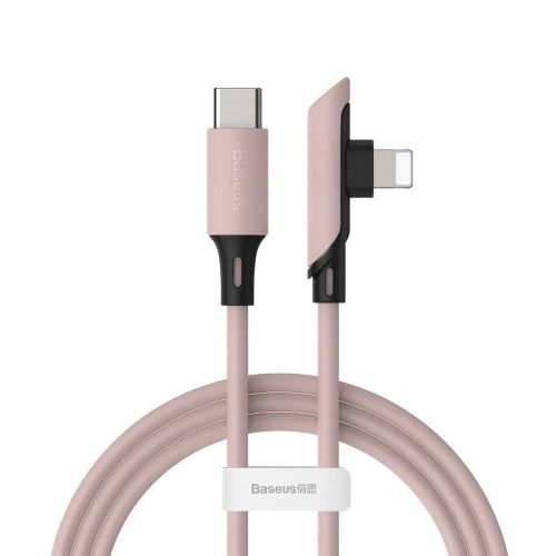 Kup Cablul unghiular USB-C la Lightning Baseus Colorat, PD, 18W, 1.2m (roz) - BSU1134PNK - {ean13} - Sklep Home Screen