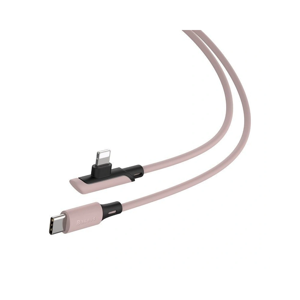 Kabel kątowy USB-C do Lightning Baseus Colourful, PD, 18W, 1.2m (różowy)