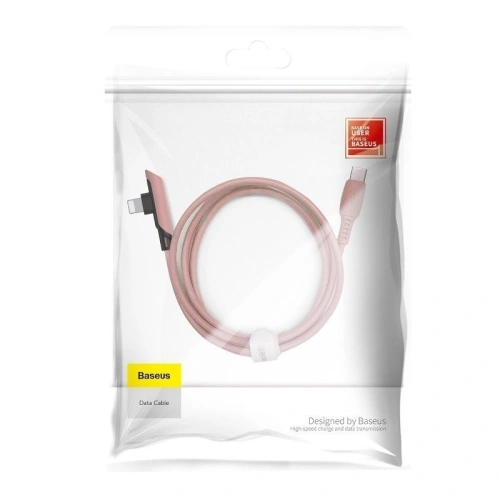 Kup Cablul unghiular USB-C la Lightning Baseus Colorat, PD, 18W, 1.2m (roz) - BSU1134PNK - {ean13} - Sklep Home Screen