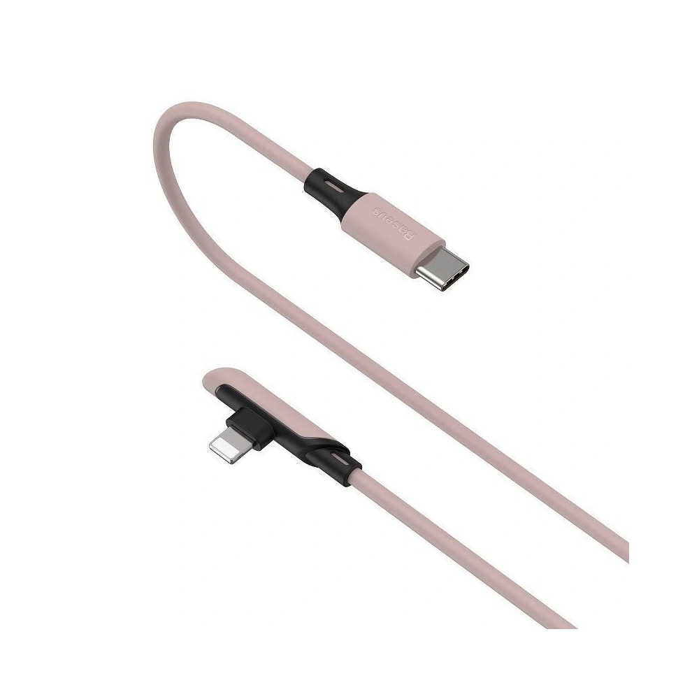Kabel kątowy USB-C do Lightning Baseus Colourful, PD, 18W, 1.2m (różowy)