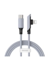 Baseus 1.2m USB-C auf Lightning-Winkelkabel Bunt, PD, 18W, (lila)