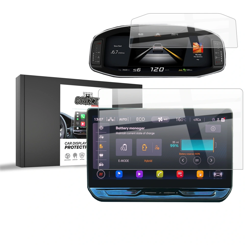 Folia ceramiczna GrizzGlass CarDisplay Protection do Cupra Terramar 12,9“ 2024-2025 [2w1]