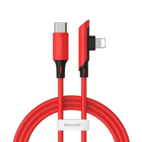 Buy Baseus Colourful Elbow Type-C to iP Cable PD 18W 1.2m Red - BSU1137RED - {ean13} - Home Screen Store Europe