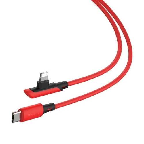 Buy Baseus Colourful Elbow Type-C to iP Cable PD 18W 1.2m Red - BSU1137RED - {ean13} - Home Screen Store Europe