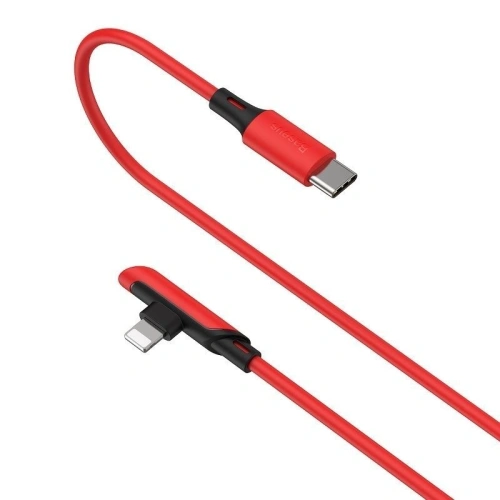 Buy Baseus Colourful Elbow Type-C to iP Cable PD 18W 1.2m Red - BSU1137RED - {ean13} - Home Screen Store Europe