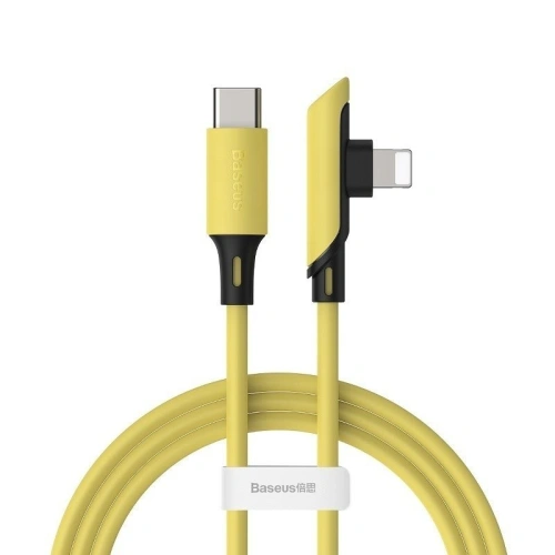 Kup Cablul unghiular USB-C la Lightning Baseus Colorat, PD, 18W, 1.2m (galben) - BSU1138YEL - {ean13} - Sklep Home Screen