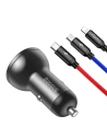Kup Autonabíječka Baseus s displejem 24W + USB kabel 3w1 Baseus Tři primární barvy 1,2m - BSU1139 - {ean13} - Sklep Home Screen