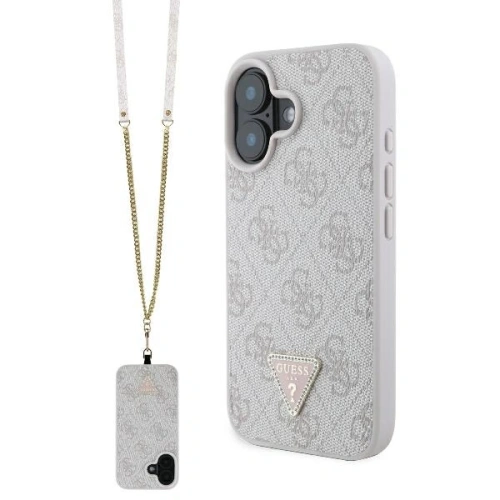 Kup Guess GUHCP16SP4TDSCPP Apple iPhone 16 Hartschale Leder Metall Logo Strass Umhängetasche pink - GUE004053 - {ean13} - Sklep Home Screen