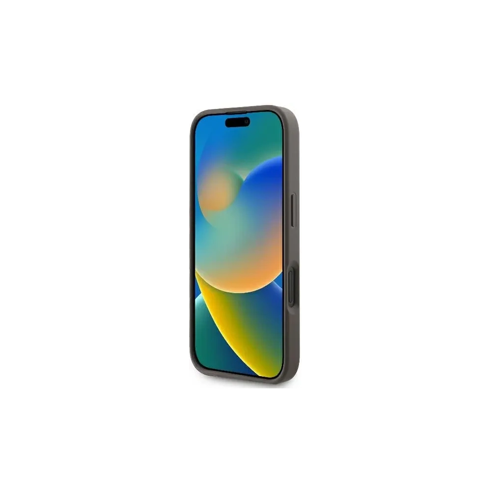 Etui Guess GUHCP16SP4TDSCPW Apple iPhone 16 hardcase Leather Metal Logo Strass Crossbody brązowy/brown