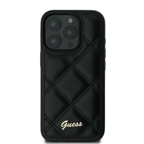 Kup Etui Guess GUHCP16SPSQSQSK Apple iPhone 16 hardcase Quiled Metal Logo černý/black - GUE004048 - {ean13} - Sklep Home Screen