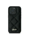 Etui Guess GUHCP16SPSQSQSK Apple iPhone 16 hardcase Quiled Metal Logo czarny/black