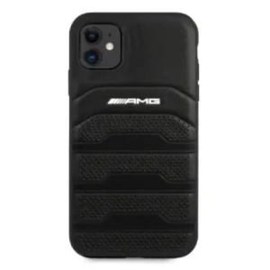 Kup AMG AMHCN61GSEBK Apple iPhone 11 / XR Hartschale Leder mit geprägten Linien schwarz - MRS100 - {ean13} - Sklep Home Screen