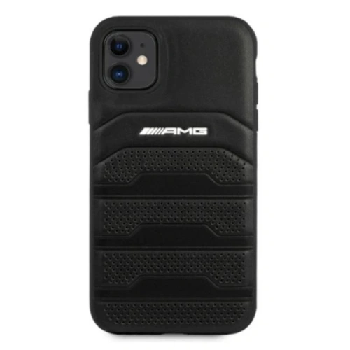 Kup AMG AMHCN61GSEBK Apple iPhone 11 / XR Hartschale Leder mit geprägten Linien schwarz - MRS100 - {ean13} - Sklep Home Screen