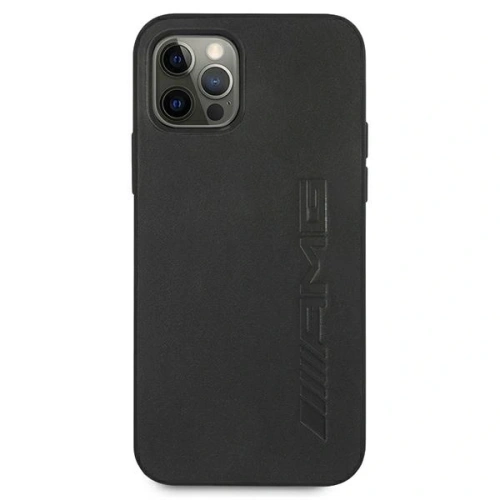Kup AMG AMHCP12LDOLBK Apple iPhone 12 Pro Max carcasă din piele cu embossing negru - MRS102 - {ean13} - Sklep Home Screen