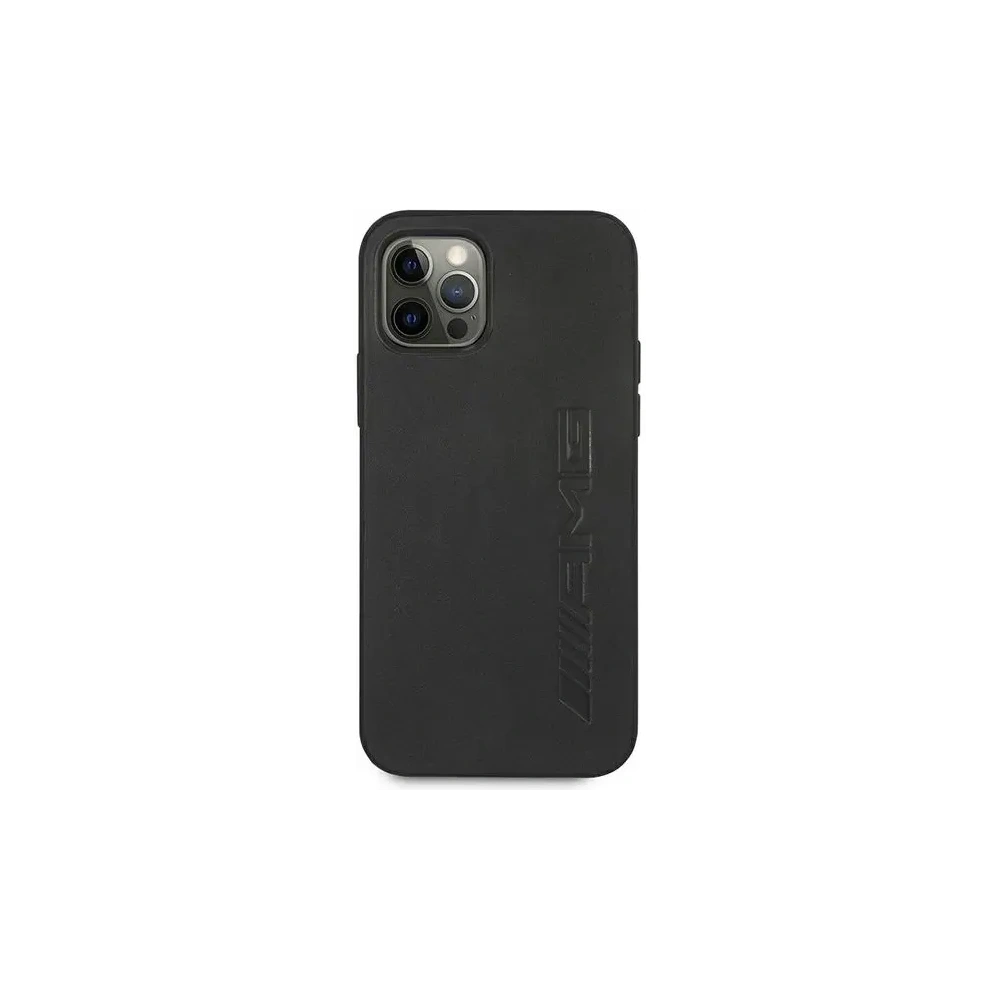 Etui AMG AMHCP12LDOLBK Apple iPhone 12 Pro Max hardcase Leather Hot Stamped czarny/black