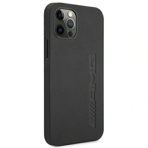 Kup AMG AMHCP12LDOLBK Apple iPhone 12 Pro Max carcasă din piele cu embossing negru - MRS102 - {ean13} - Sklep Home Screen