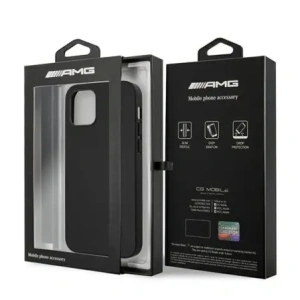 Buy AMG AMHCP12LDOLBK Apple iPhone 12 Pro Max hardcase Leather Hot Stamped black - MRS102 - {ean13} - Home Screen Store Europe
