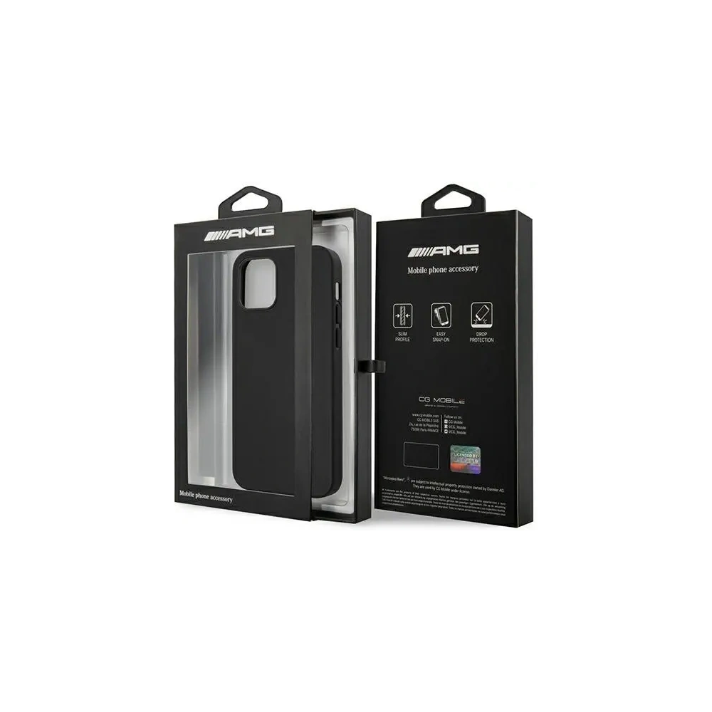 Etui AMG AMHCP12LDOLBK Apple iPhone 12 Pro Max hardcase Leather Hot Stamped czarny/black