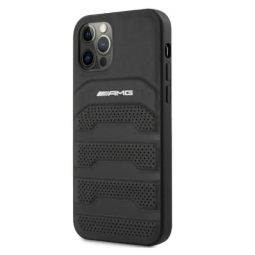 Buy AMG AMHCP12LGSEBK Apple iPhone 12 Pro Max hardcase Leather Debossed Lines black - MRS103 - {ean13} - Home Screen Store Europe