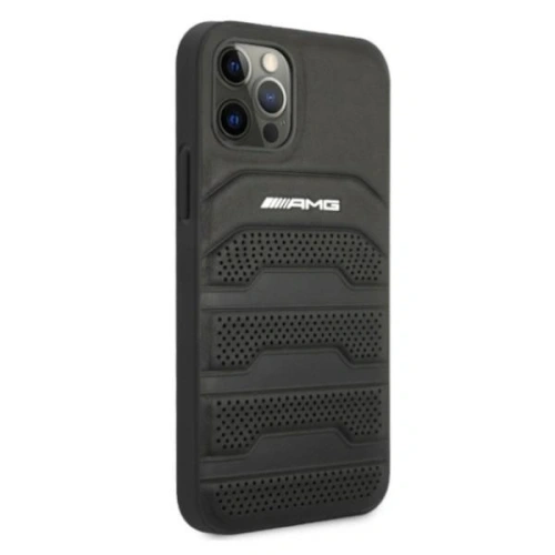 Buy AMG AMHCP12LGSEBK Apple iPhone 12 Pro Max hardcase Leather Debossed Lines black - MRS103 - {ean13} - Home Screen Store Europe
