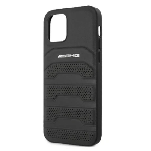 Buy AMG AMHCP12LGSEBK Apple iPhone 12 Pro Max hardcase Leather Debossed Lines black - MRS103 - {ean13} - Home Screen Store Europe