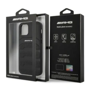 Kup AMG AMHCP12LGSEBK Apple iPhone 12 Pro Max Hartschale Leder Prägungen schwarz - MRS103 - {ean13} - Sklep Home Screen