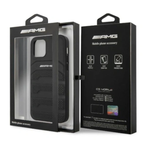 Buy AMG AMHCP12LGSEBK Apple iPhone 12 Pro Max hardcase Leather Debossed Lines black - MRS103 - {ean13} - Home Screen Store Europe
