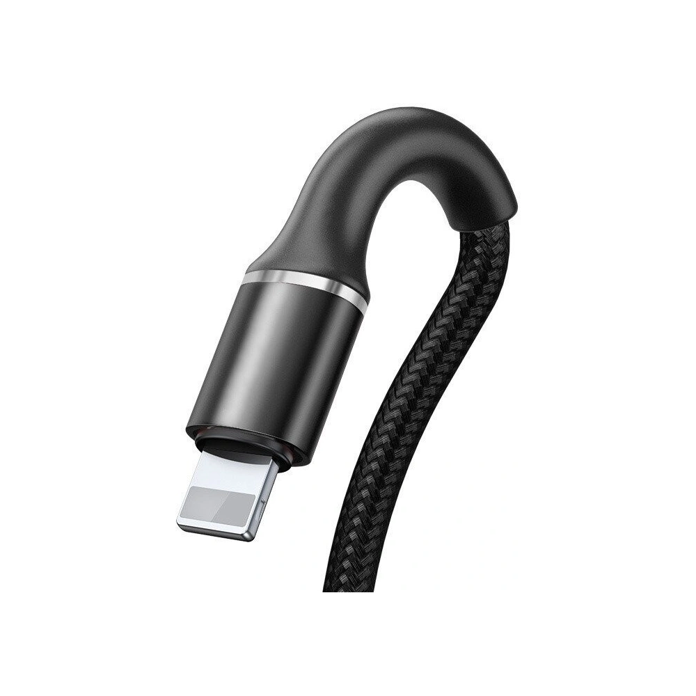 Kabel lightning z podświetleniem LED Baseus Halo 2.4A 1m (czarny)