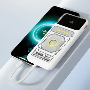 Kup Powerbank AWEI P77K 10000mAh 22.5W z wbudowanym kablami Lightning, USB-C czarny/black - AWEI228 - {ean13} - Sklep Home Screen