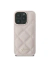 Etui Guess GUHCP16SPSQSQSP Apple iPhone 16 hardcase Quiled Metal Logo różówy/pink