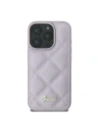 Etui Guess GUHCP16SPSQSQSU Apple iPhone 16 hardcase Quiled Metal Logo jasnofialový/světlá fialová