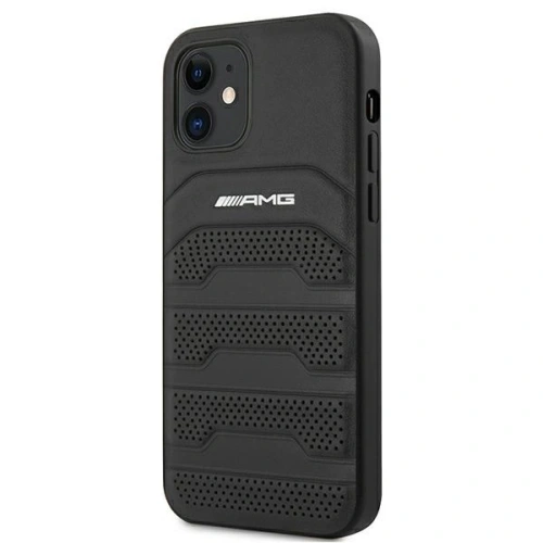 Kup AMG AMHCP12SGSEBK Apple iPhone 12 mini Hartschale Leder Prägung Linien schwarz - MRS108 - {ean13} - Sklep Home Screen