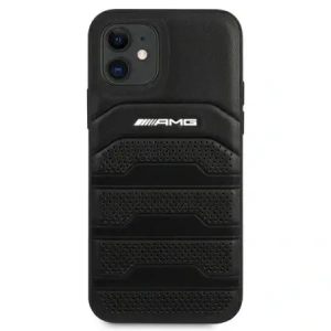 Kup AMG AMHCP12SGSEBK Apple iPhone 12 mini Hartschale Leder Prägung Linien schwarz - MRS108 - {ean13} - Sklep Home Screen