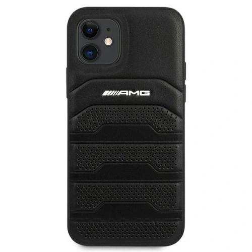 Kup AMG AMHCP12SGSEBK Apple iPhone 12 mini Hartschale Leder Prägung Linien schwarz - MRS108 - {ean13} - Sklep Home Screen