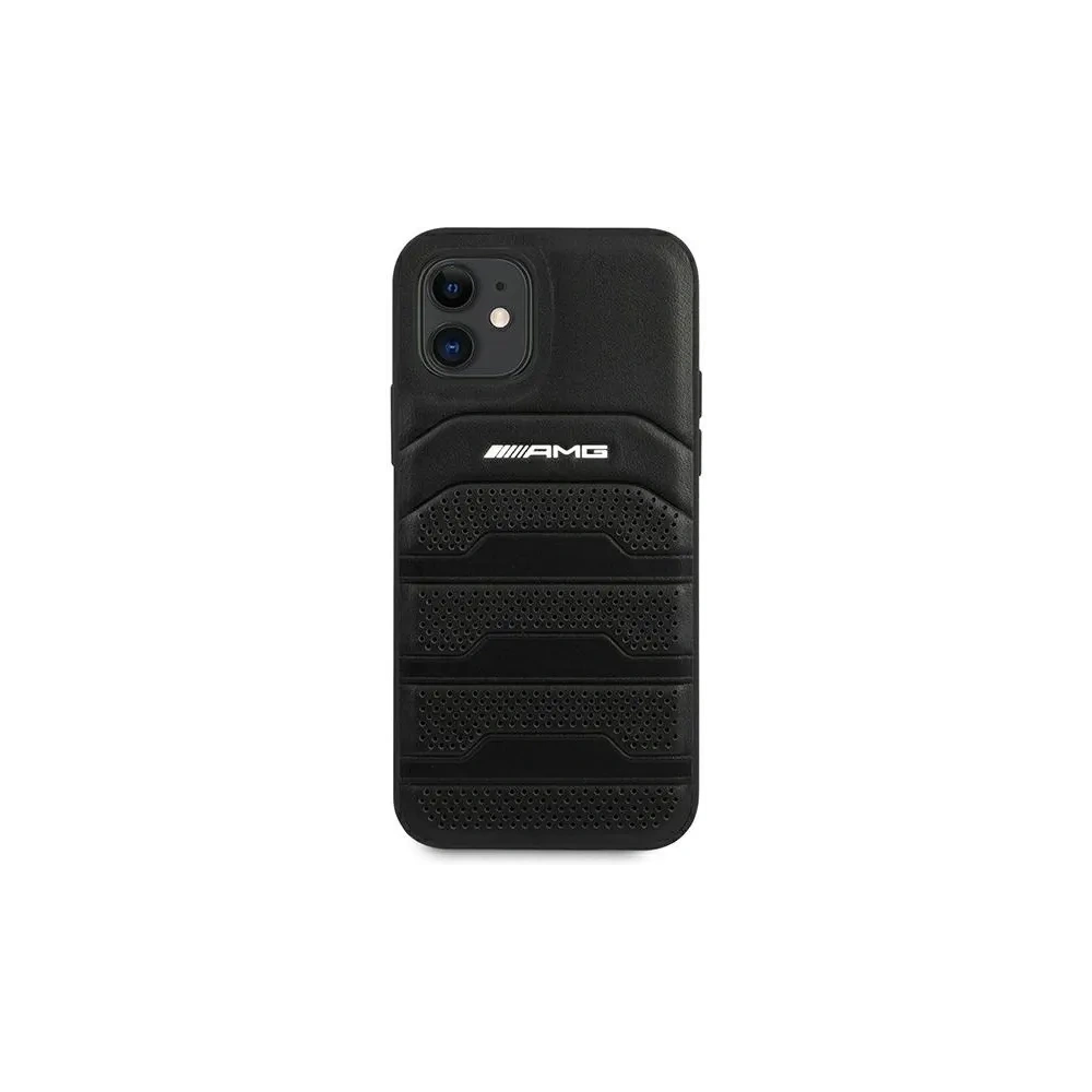 Etui AMG AMHCP12SGSEBK Apple iPhone 12 mini hardcase Leather Debossed Lines czarny/black