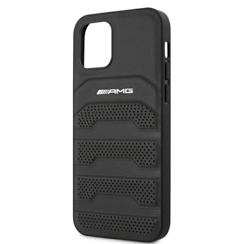 Kup AMG AMHCP12SGSEBK Apple iPhone 12 mini Hartschale Leder Prägung Linien schwarz - MRS108 - {ean13} - Sklep Home Screen
