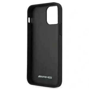 Kup AMG AMHCP12SGSEBK Apple iPhone 12 mini Hartschale Leder Prägung Linien schwarz - MRS108 - {ean13} - Sklep Home Screen