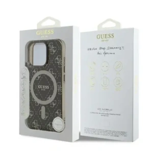 Kup Etui Guess GUHMP16LH4DTEW Apple iPhone 16 Pro hardcase IML 4G Background MagSafe hnědý/brown - GUE003970 - {ean13} - Sklep Home Screen