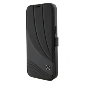 Kup Etui Mercedes MEBKP15L8ROLK Apple iPhone 15 Pro bookcase Leather Wave Patern czarny/black - MRS110 - {ean13} - Sklep Home Screen