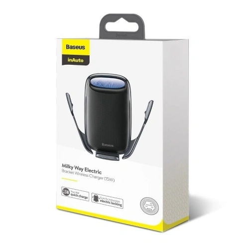 Kup Baseus Schwerkraft Autohalterung Milky Way mit 15W Qi induktives Ladegerät (schwarz) - BSU1150BLK - {ean13} - Sklep Home Screen