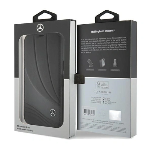 Kup Etui Mercedes MEBKP15L8ROLK Apple iPhone 15 Pro bookcase Leather Wave Patern czarny/black - MRS110 - {ean13} - Sklep Home Screen
