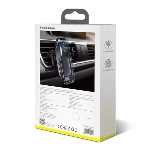 Kup Suport auto gravitațional Baseus Milky Way cu încărcător wireless Qi 15W (negru) - BSU1150BLK - {ean13} - Sklep Home Screen