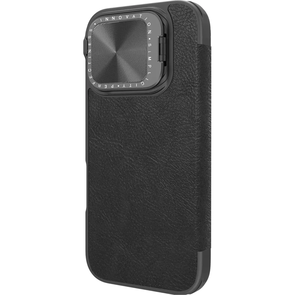 Etui Nillkin Qin Prop Leather Case Apple iPhone 16 Pro Max czarne