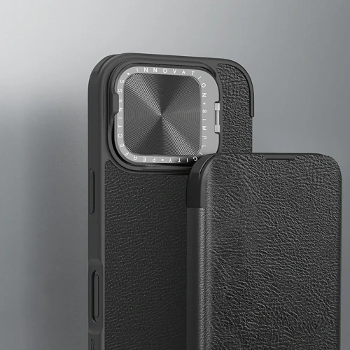 Kup Etui Nillkin Qin Prop Leather Case Apple iPhone 16 Pro Max černé - NLK1608 - {ean13} - Sklep Home Screen