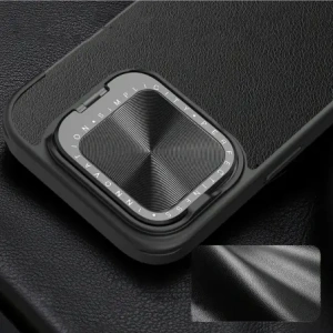 Kup Etui Nillkin Qin Prop Leather Case Apple iPhone 16 Pro Max czarne - NLK1608 - {ean13} - Sklep Home Screen